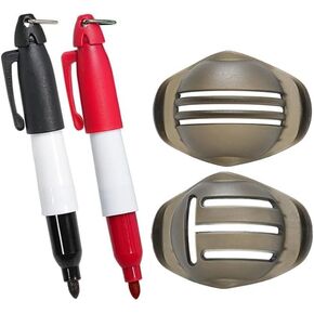 2Pcs Red and Black Golf Ball Line Marker Ball Line Drawing Marker Line Template Liner Drawing Marking Alignment Putting Tool Golf Ball Line Liner Alignment Putting Tool Golf Ball Line Marker Tool in Saudi Arabia