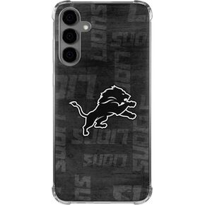 Skinit Clear Phone Case Compatible with Galaxy S24 Plus - Officially Licensed NFL Detroit Lions Black & White Design in Kuwait