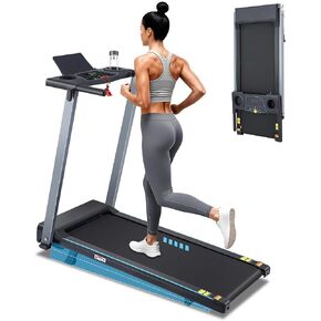 Incline Treadmill with Handles, Portable Small Folding Treadmill for Home Office, Walking Pad with 300 LBS Capacity, 24 Preset Programs, LED Display, Extendable Cup Holder in Saudi Arabia