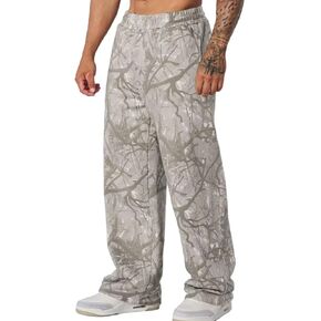Men's Camo Sweatpants Loose Fit Baggy Joggers Streetwear Workout Athletic Track Pants with Pockets in Saudi Arabia
