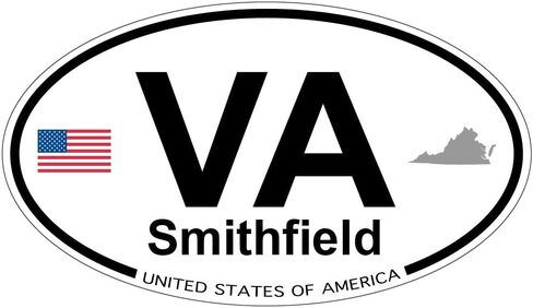 Smithfield, Virginia Oval Sticker in Saudi Arabia