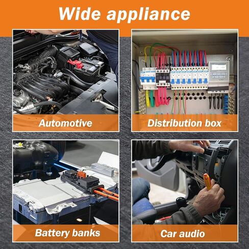 10pcs 8 AWG-3/8" Battery Cable Ends, Copper Wire Lugs Battery Lugs Ring Terminals, Heavy Duty Closed End Crimp Connectors, Marine Terminal Connectors with 20pcs 3:1 Heat Shrink Tubing in Saudi Arabia