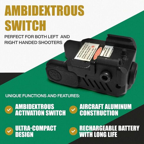Ade Advanced Optics HG54R Red Strobe Class IIIA Laser Sight for Pistol Handgun, Picatinny Rail Mount, High-Visibility Targeting in Saudi Arabia