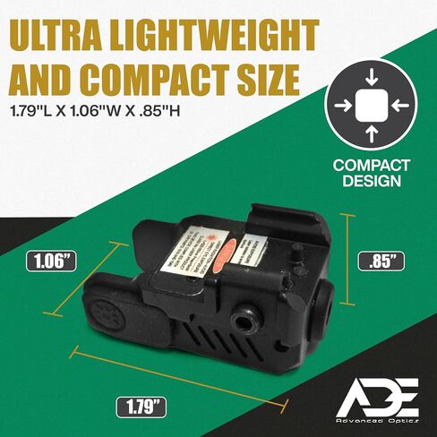 Ade Advanced Optics HG54R Red Strobe Class IIIA Laser Sight for Pistol Handgun, Picatinny Rail Mount, High-Visibility Targeting in Saudi Arabia