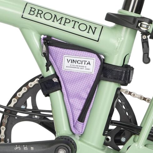 Vincita Boomerang Bag 3.0 Frame Bag for Brompton Folding Bike – Bicycle Accessory with Anti-Slip Straps, Detachable Hook-and-Loop System, and Internal Mesh Pocket (Black) in Saudi Arabia