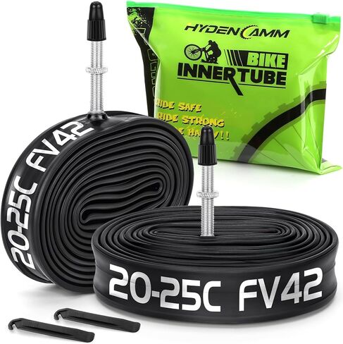 2 حزمة 700x20C-25C FV42/FV48/FV60mm 700c أنبوب الدراجة، بوتيل 700C أنبوب الدراجة الطريق مع 2 رافعة الإطارات، 700c أنبوب داخلي دراجة متوافق مع 700 x 20C 700x23C 700x24C 700x25C الأنبوب الداخلي in Kuwait