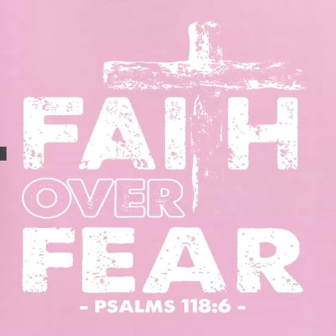 Wild Bobby Faith Over Fear Psalm 118:6 White Inspirational Christian Unisex Crewneck Sweatshirt in Saudi Arabia