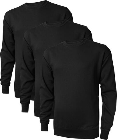 Little Beauty 3 Pack Crewneck Sweatshirts Long Sleeve Pullover Sweatshirts for Men Lightweight Casual Top S-3XL in Kuwait