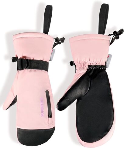 Supertrip Ski Mittens Men Women ، قفازات على الجليد المقاوم للماء قفازات اللمسات اللمسات المضادة للانزلاق 3 أمتار ، معزولة دافئة في فصل الشتاء البارد in Kuwait