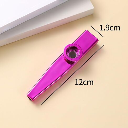 6 Pcs Metal Kazoo Musical Instruments Colorful Kazoo Funny Musical Instruments for Beginners Musical Party Favors with 6 Pcs Flute Diaphragms in Saudi Arabia