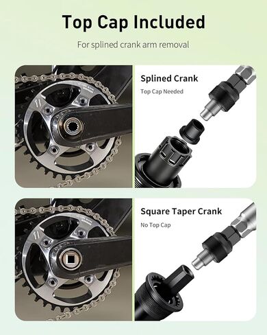 Pawfly Bicycle Crank Puller, Bike Crank Removal Tool with Wrench & Top Cap, Bottom Bracket Tool, Crank Puller Bike Tool, Bike Repair Kit for Square Taper Shimano & ISIS Splined Crank Arm in Saudi Arabia