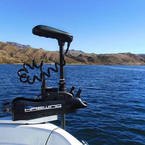 HASWING Electric Trolling Motor – 24V 60" 80lbs Cayman GPS Shaft Bow Mount Fishing Boat Saltwater Freshwater with Quick Release Bracket and Wireless Foot Controller in Saudi Arabia