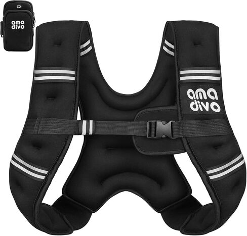 Weighted Vest for Women and Men, 8lb/12lb/16lb/20lb Adjustable Weight Vest with Reflective Stripe for Running, Cycling, Training Workout, Jogging, Walking, Fitness in Saudi Arabia