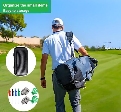Golf Ball Line Marker Tool, 4pcs Golf Ball Marker Stencil with 4 Colors Golf Ball Markers, Golf Ball Alignment Drawing Tool with a Organizer Case in Kuwait