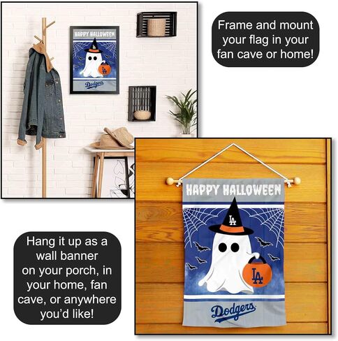 Los Angeles Dodgers Happy Halloween Double Sided Garden Flag in Saudi Arabia