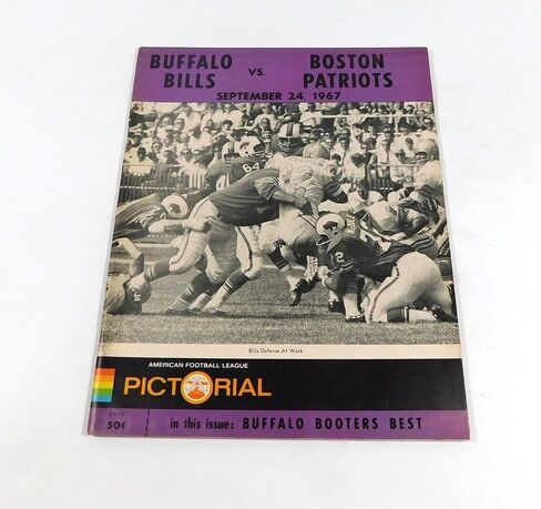 1967 Boston Patriots at Buffalo Bills AFL Football Program 9-24-67 - NFL Programs in Saudi Arabia