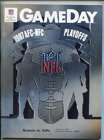 1987 NFL AFC Division Playoff Game Program 1/9/1988 Browns v Colts 88751b42 - NFL Programs in Saudi Arabia