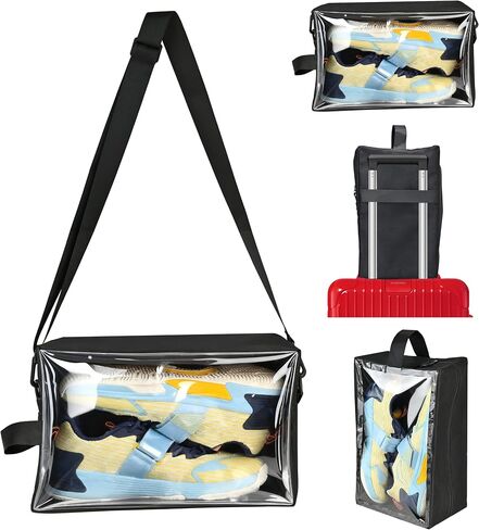 Smell-Proof Soccer Cleats Bag for Men, Soccer Shoe Bag with Shoulder Strap & Luggage Sleeve, Clear Front, Water-Resistant & Odor-Control Sports Travel Gear Organizer(1 PACK) in Saudi Arabia