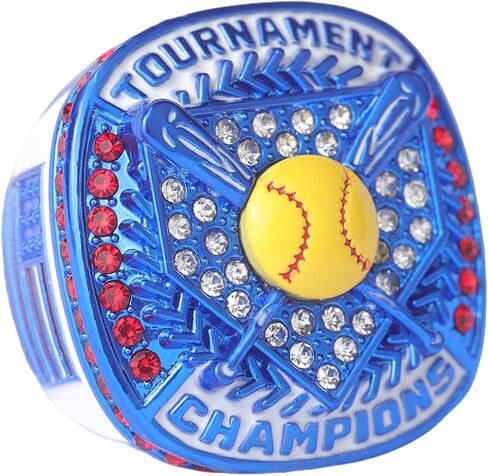12 pcs Pack Softball Tournament championhsip Trophy Ring Softball Teams Players Awards Size 9 in Saudi Arabia