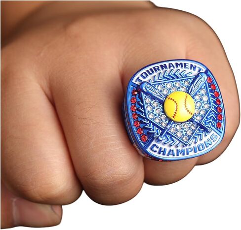 12 pcs Pack Softball Tournament championhsip Trophy Ring Softball Teams Players Awards Size 9 in Saudi Arabia