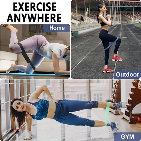 Resistance Bands for Working Out, Latex Exercise Bands Set of 5, Elastic Bands for Exercise with Workout Guide and Carry Bag, Fitness Bands for Strength Training, Yoga, Pilates, Home Workout in Saudi Arabia