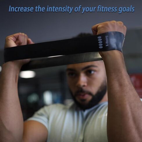 Resistance Bands for Working Out, Latex Exercise Bands Set of 5, Elastic Bands for Exercise with Workout Guide and Carry Bag, Fitness Bands for Strength Training, Yoga, Pilates, Home Workout in Saudi Arabia