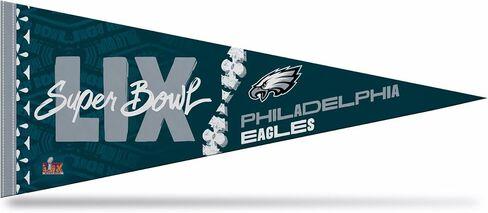 Rico Industries NFL Football Philadelphia Eagles 2025 Super Bowl LIX Bound 12" x 30" Felt Wall Décor Pennant - Great for Home/Bed Room/Man Cave Décor in Saudi Arabia