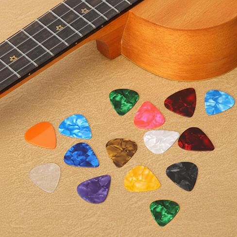 Guitar Picks Set Assorted Thickness Plectrums Daily Practice for Acoustic Smooth Edge Strumming Accessories 15 Pcs(Multicolor) in Saudi Arabia