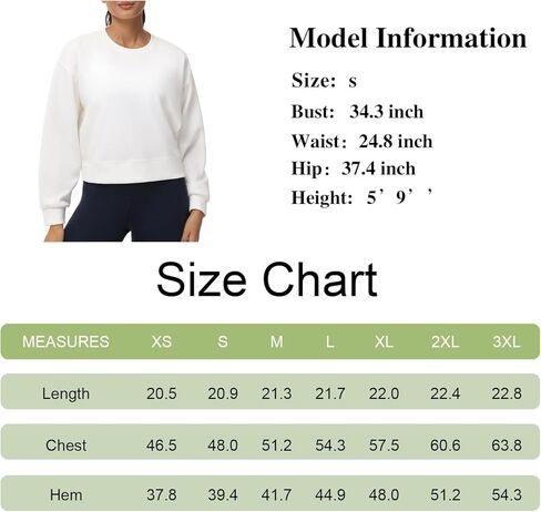 Basic Pullover Athletic Tops for Women Crewneck Cropped Long Sleeves Sweatshirt for Workout Walking Running in Saudi Arabia
