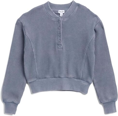 Splendid Girls' Thermal Henley Sweatshirt in Saudi Arabia