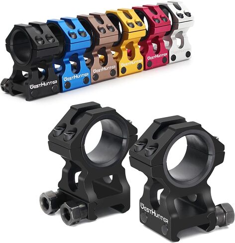 حلقات نطاق البندقية الدقيقة من WestHunter الصناعية، 1 بوصة 30 مم تكتيكي 6061 T6 Picatinny نطاق التركيب | 36 ملم / 29 ملم ارتفاع المركز in Kuwait