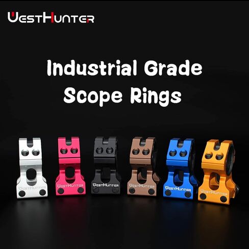 حلقات نطاق البندقية الدقيقة من WestHunter الصناعية، 1 بوصة 30 مم تكتيكي 6061 T6 Picatinny نطاق التركيب | 36 ملم / 29 ملم ارتفاع المركز in Kuwait