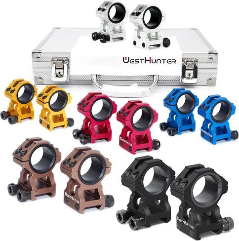 حلقات نطاق البندقية الدقيقة من WestHunter الصناعية، 1 بوصة 30 مم تكتيكي 6061 T6 Picatinny نطاق التركيب | 36 ملم / 29 ملم ارتفاع المركز in Kuwait