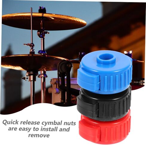 FAVOMOTO 18pcs Quick Release Cymbal Nuts for Drummers Durable Plastic Drum Fixing Nuts Easy Install and Remove Cymbal Accessories for Drum Kit in Saudi Arabia