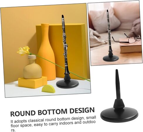 VANZACK Flute Clarinet Stand Adjustable Dual Use Holder for Flute and Clarinet Non-Skid Metal Display Stand for Woodwind Instruments in Saudi Arabia