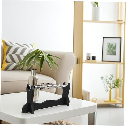 حامل رف عرض Kisangel Flute منظم فلوت من الخيزران للمنزل وغرف الموسيقى والمكاتب وتصميم موفر للمساحة in Kuwait