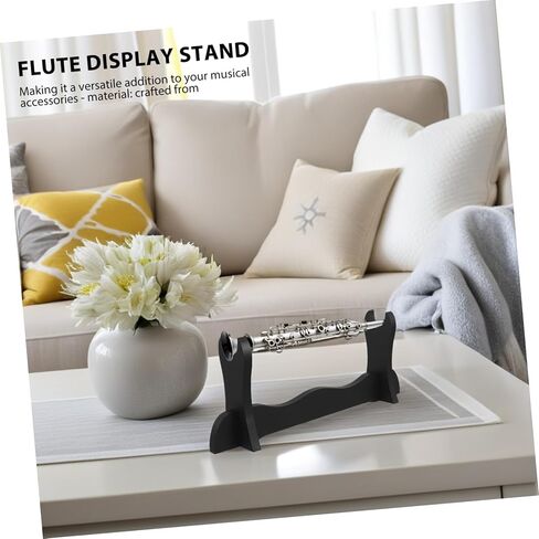 حامل رف عرض Kisangel Flute منظم فلوت من الخيزران للمنزل وغرف الموسيقى والمكاتب وتصميم موفر للمساحة in Kuwait