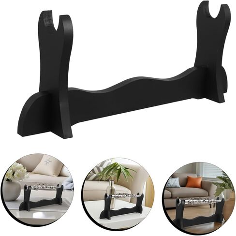 حامل رف عرض Kisangel Flute منظم فلوت من الخيزران للمنزل وغرف الموسيقى والمكاتب وتصميم موفر للمساحة in Kuwait