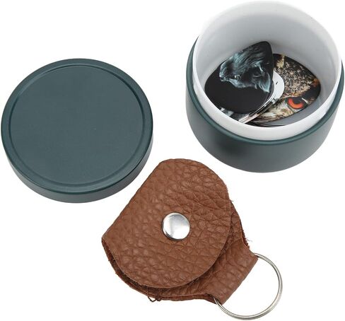 Guitar Picks Kit, Unique Animal Pattern Design Celluloid Material Medium Gauge 0.71mm Picks & Pick Bag & Storage Box for Acoustic Guitar Bass in Saudi Arabia
