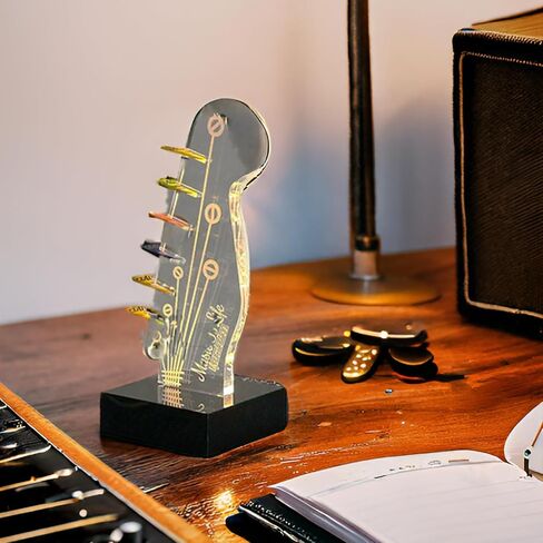 Light Up Guitar Pick Holder, Acrylic Electric Guitar Pick Display, 4-Color Guitar Pick Storage Rack, Guitar Accessories Gift for Men Guitar Music Lovers Players Guitarist in Saudi Arabia
