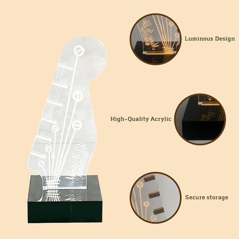 Light Up Guitar Pick Holder, Acrylic Electric Guitar Pick Display, 4-Color Guitar Pick Storage Rack, Guitar Accessories Gift for Men Guitar Music Lovers Players Guitarist in Saudi Arabia