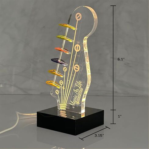 Light Up Guitar Pick Holder, Acrylic Electric Guitar Pick Display, 4-Color Guitar Pick Storage Rack, Guitar Accessories Gift for Men Guitar Music Lovers Players Guitarist in Saudi Arabia