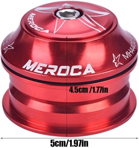 Headset Set 44mm Aluminium Alloy Bearing Headset Mountain Road Tube Accessories(Red) in Saudi Arabia