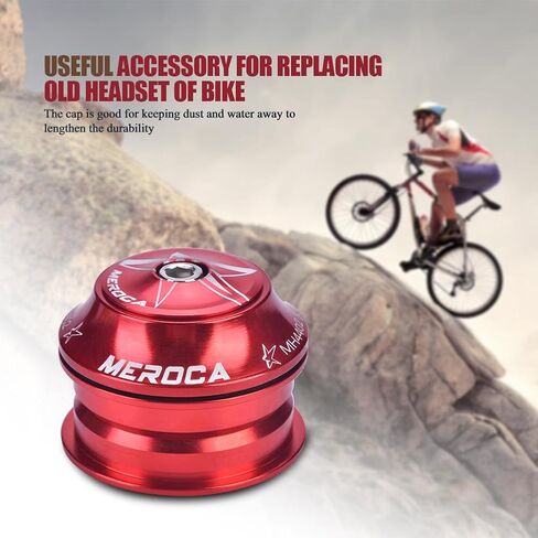 Headset Set 44mm Aluminium Alloy Bearing Headset Mountain Road Tube Accessories(Red) in Saudi Arabia