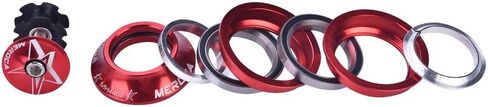 Headset Set 44mm Aluminium Alloy Bearing Headset Mountain Road Tube Accessories(Red) in Saudi Arabia