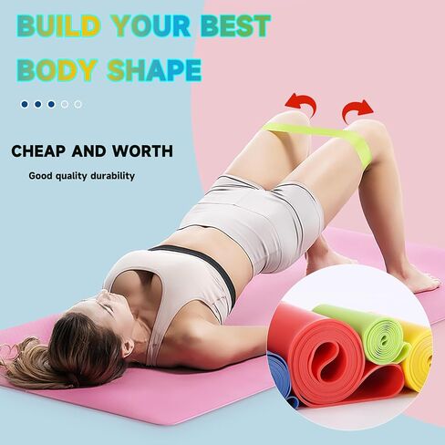 Resistance Loop Exercise Bands for Working Out Men and Women Exercise Elastic Band Work Out Band Stretch Bands for Home Fitness Stretching Strength Training Physical Therapy Elastic Booty Legs in Saudi Arabia