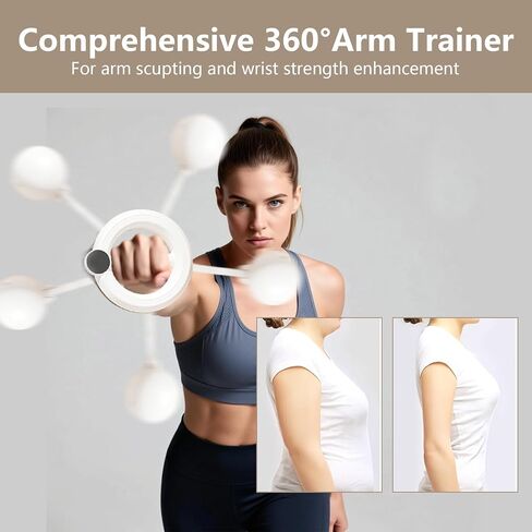 معدات اللياقة البدنية للتمرين على الذراع، مدرب الساعد يدور 360 درجة لتعزيز قوة الجزء العلوي من الجسم، مقبض مريح لمعدات تمرين الصدر للمنزل وممارسة صالة الألعاب الرياضية in Kuwait