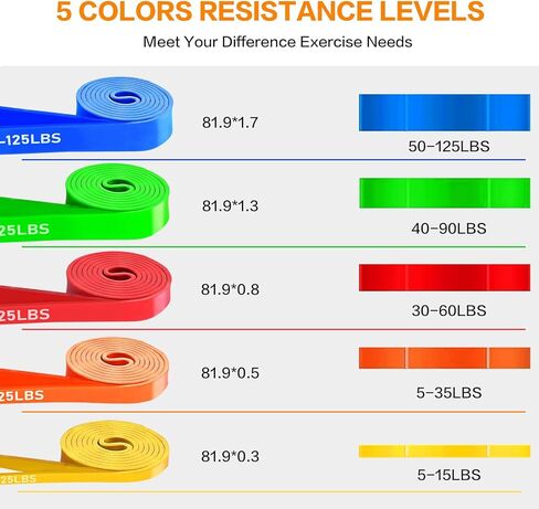 Resistance Bands, Pull Up Bands, Pull Up Assistance Bands Set for Men & Women, Exercise Workout Bands for Working Out, Body Stretching, Physical Therapy, Muscle Training in Saudi Arabia