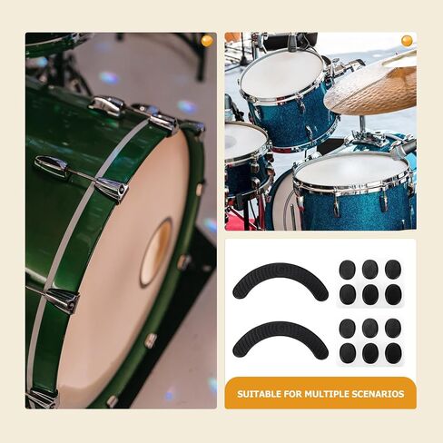 Moon Gels for Drums 14pcs Self-adhesive Drum Dampener Pads Drum Dampeners Pads Silicone Pads Soft Drum Dampeners for Drums Cymbals Tone Control Drum Accessories in Saudi Arabia