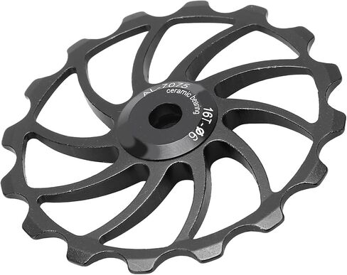 بكرة Derailleur الخلفية، 16T سبائك الألومنيوم دراجة دليل الأسطوانة بكرة الطريق دراجات السيراميك تحمل أجزاء عجلة دليل لمحور 4/5/6 مم الدراجة الجبلية in Saudi Arabia